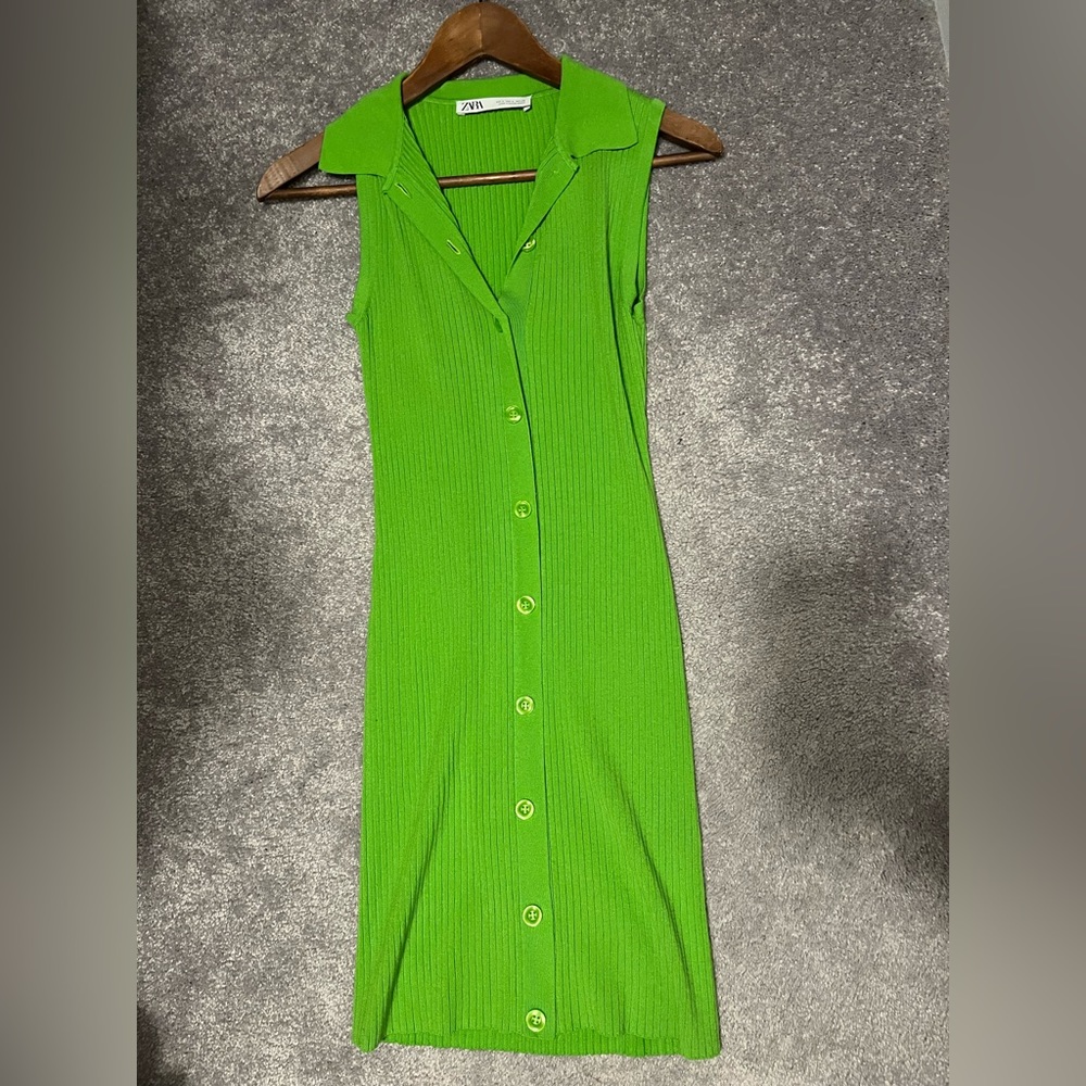 Green polo mini dress size small